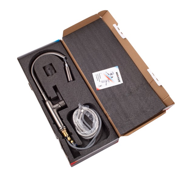 Змішувач для кухні Mixxus Premium PULL 014 графіт MI6959