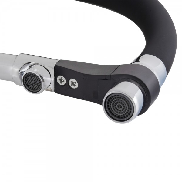 Змішувач для кухні з гнучким виливом Mixxus Premium Gravity 021 чорний MI6977