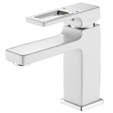 Змішувач для умивальника Mixxus Premium Dante 001 білий хром MI6792