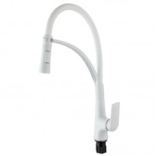 Смеситель для кухни Plamix Lucas-017 SET White REFL.White с подводом (PM0716)