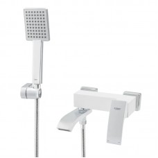 Змішувач для ванни Koer KB-41007-04 з коротким виливом хром білий KR5157