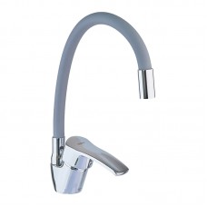 Змішувач для кухні з гнучким виливом Zerix YUB 279 сірий ZX4654