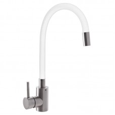 Смеситель для кухни с гибким изливом Mixxus SUS 011 белый SS2838