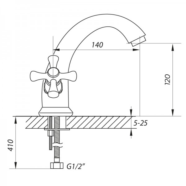 Смеситель для умывальника Zerix JAP 827 (ZX0154)