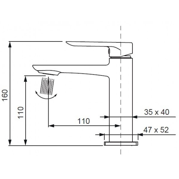 Смеситель для умывальника Koer KB-10028-07 (KR5292)