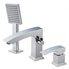 Змішувач на борт ванни Koer KB-43007-01 на 3 отвори хром KR3452