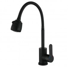 Смеситель для кухни с гибким изливом Zerix DAX-011 черный ZX4822