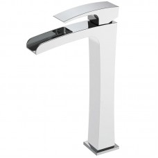 Змішувач для умивальника водоспад Koer KB-15007-04 хром+білий KR5156