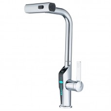 Змішувач для кухні з витяжною лійкою 4 режими з індикатором температури Mixxus FALCON 014 MI6838