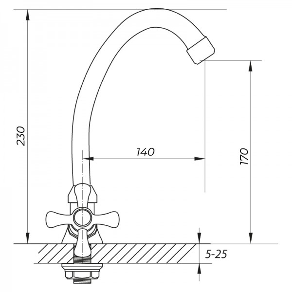 Змішувач для умивальника Zerix TZA 605 ZX0092
