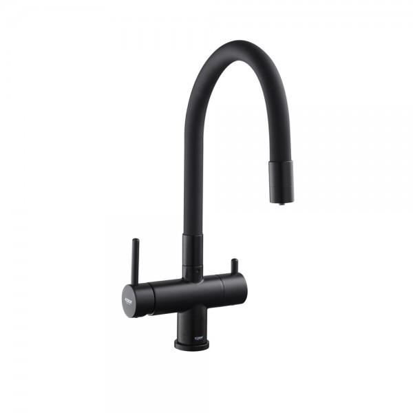 Кухонный смеситель с силиком. изливом и исх. для питьевой воды KOER KB-72002-05 (KR3384)