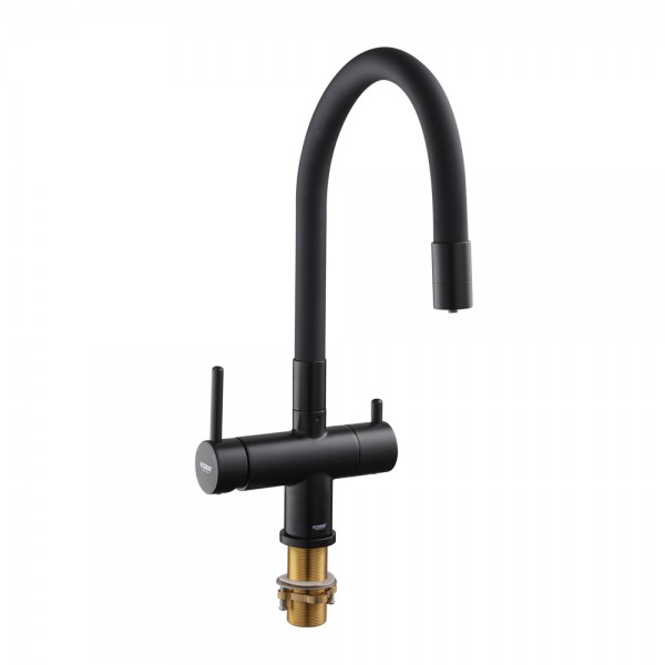 Кухонный смеситель с силиком. изливом и исх. для питьевой воды KOER KB-72002-05 (KR3384)