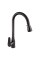 Змішувач для кухні з висувною лійкою Zerix PUL-014 Graphite з нерж. ст. SUS304 (кол. графіт) (ZX503
