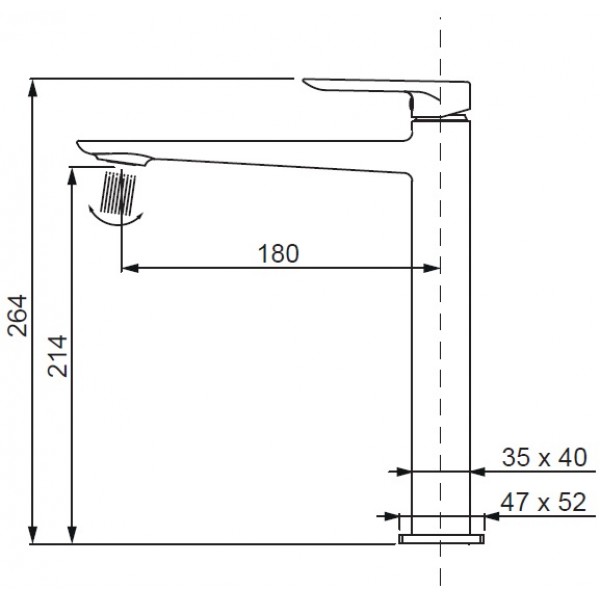 Смеситель для умывальника Koer KB-11028-01 высокий (KR5293)