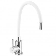 Змішувач для кухні з гнучким виливом Mixxus SUS-011 білий MI6233