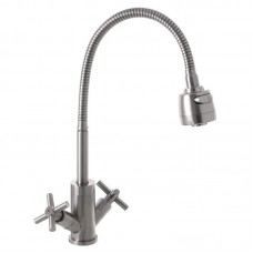 Кухонный смеситель с гибким изливом Mixxus DVE 011 (SS2823)