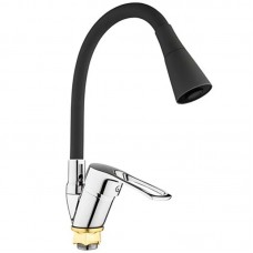 Змішувач для кухні з гнучким виливом Mixxus Dany 011 чорний MI6574