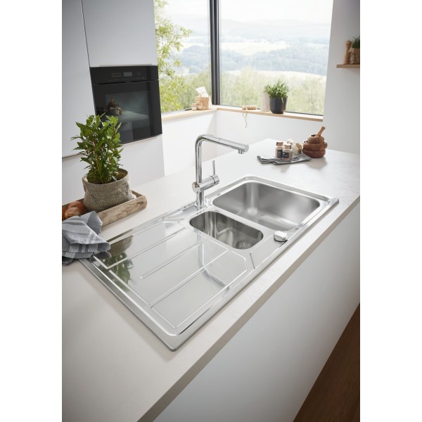 Змішувач для кухні з висувним виливом Grohe Minta (32168000)