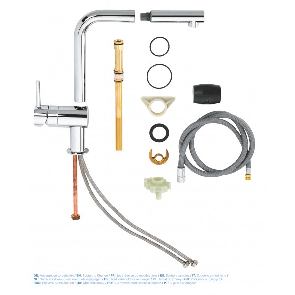 Змішувач для кухні з висувним виливом Grohe Minta (32168000)