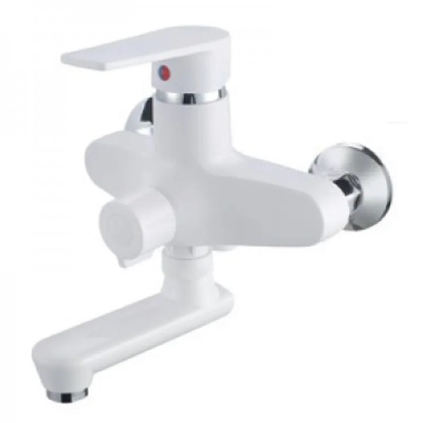 Змішувач для ванни Plamix Oscar-008 білий PM0698