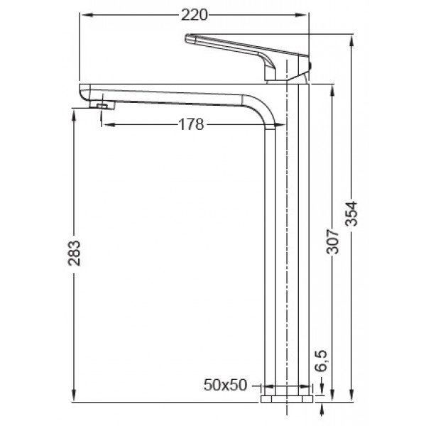 Змішувач для умивальника високий Koer KB-11031-07 KR5435