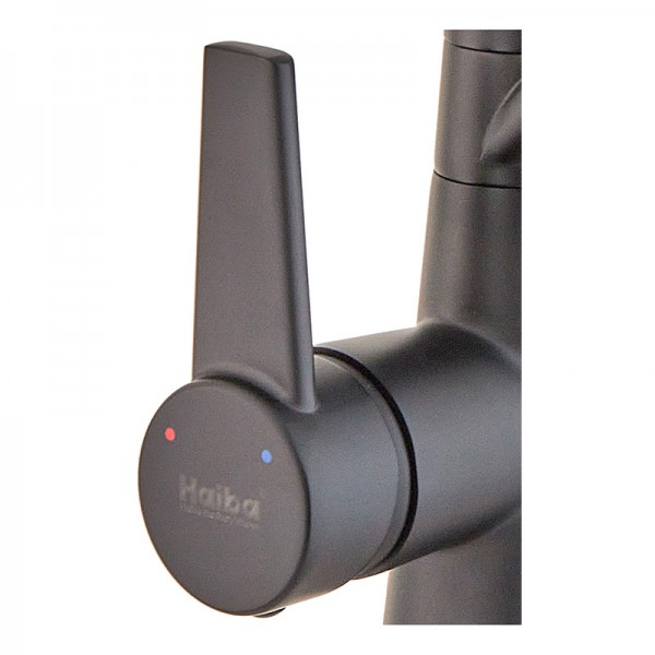 Змішувач для кухні Haiba Nobel 021 чорний HB3983