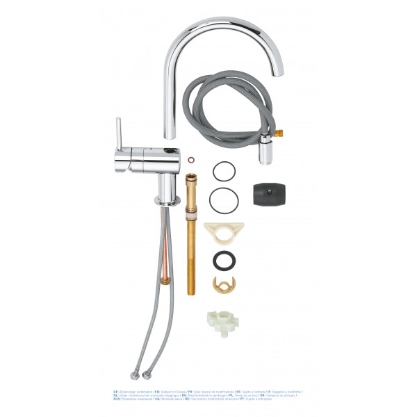 Змішувач для кухні з висувним виливом Grohe Minta (32918000)