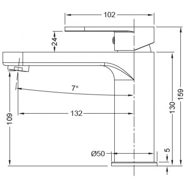 Змішувач для умивальника Koer KB-10030-05 (KR5425)