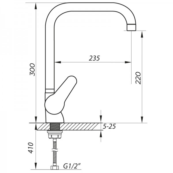 Смеситель для кухни Zerix SOP7 045 (ZX2652)
