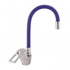 Змішувач для кухні з гнучким виливом Zerix YUB 181 фіолетовий ZX0432