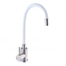 Змішувач для кухні з гнучким виливом Champion SUS-011 білий CH0331