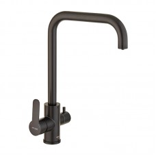 Змішувач для кухні з підключенням до фільтру Mixxus DAX-021-G чорний MI6078