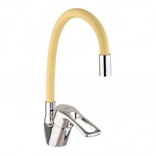 Смеситель для кухни с гибким изливом Zerix YUB 181 слоновая кость ZX4976
