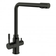 Змішувач для кухні з підключенням до фільтру Mixxus SUS-021 чорний MI5861