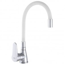 Смеситель для кухни с гибким изливом Zerix SOP7 146 белый ZX2660