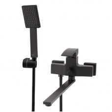 Змішувач для ванни з довгим виливом Koer KB-42007-05 чорний KR3457