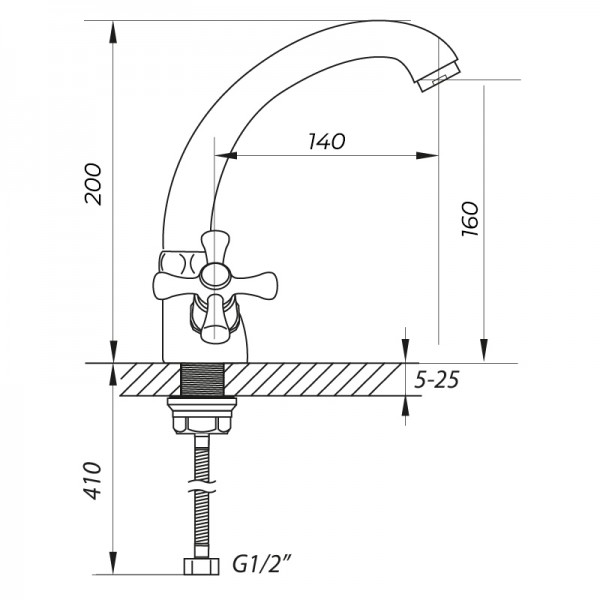 Змішувач для умивальника Zerix TLC 827 ZX0079