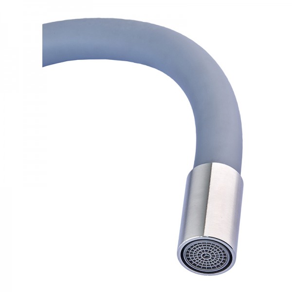 Змішувач для кухні з гнучким виливом Mixxus DVE-011 сірий MI6081