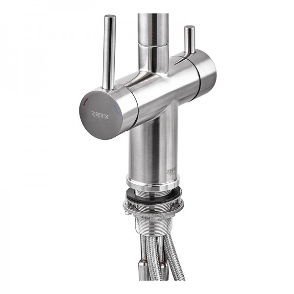 Смеситель для кухни с вытяжной лейкой и подключением к фильтру Zerix LUX-024 ZX5555