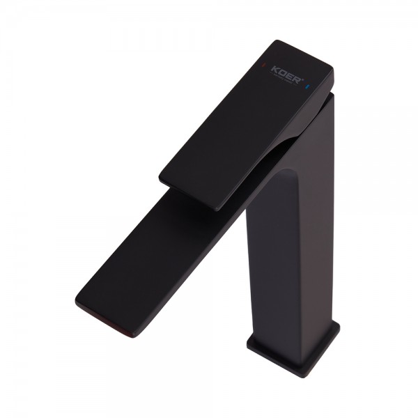 Змішувач для умивальника високий Koer KB-11010-05 чорний KR3483