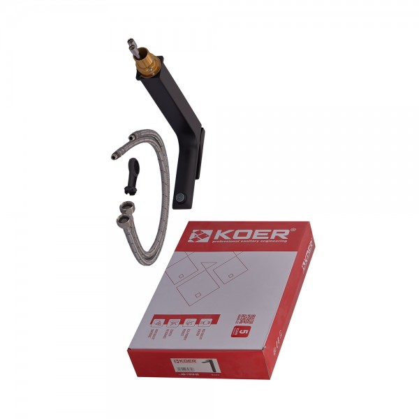 Змішувач для умивальника високий Koer KB-11010-05 чорний KR3483