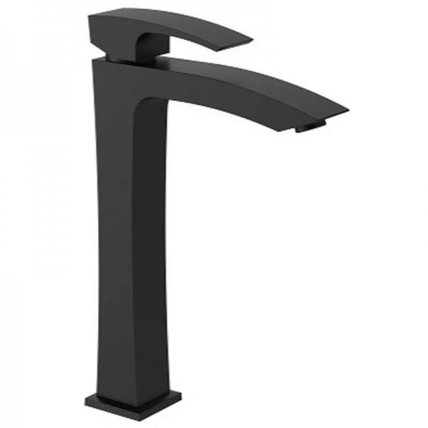 Смеситель для умывальника Koer KB-11007-05 высокий (цвет черный) (KR3441)