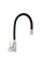 Смеситель для кухни Zerix LR74004-2 с черным гибким изливом (LL1202)