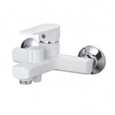 Змішувач для ванни PLAMIX OSCAR-009 EURO SET WHITE (зі шлангом, лійкою та кронштейном) (PM0699)