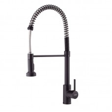 Змішувач для кухні з виливом-пружиною Mixxus Premium SPRING 017 чорний MI6951