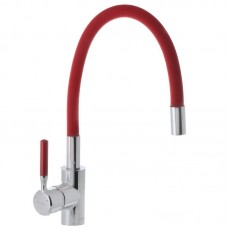 Смеситель для кухни с гибким изливом Mixxus Premium RIO 011 красный MI5817
