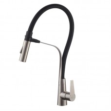 Змішувач для кухні з гнучким виливом Koer KI-70022-02 чорний KR4799