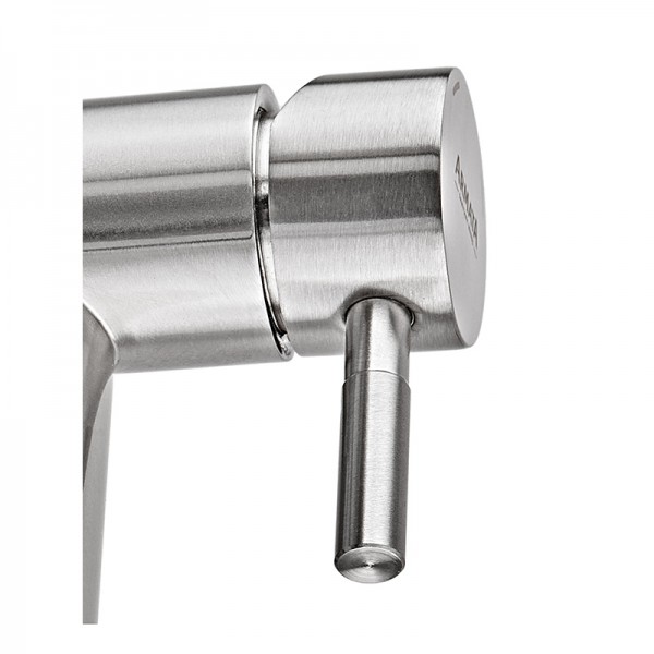 Смеситель для умывальника Armata SUS-001-A(N) с коротким изливом из нерж. стали (без подвода) (CH