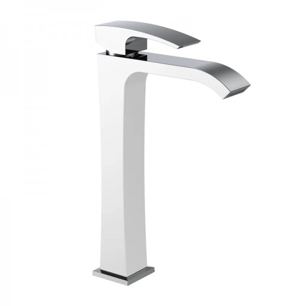 Смеситель для умывальника Koer KB-13007-04 высокий (цвет хром+белый) (KR5153)