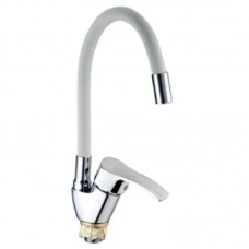 Смеситель для кухни с гибким изливом Mixxus YUB4-279 белый MI6486